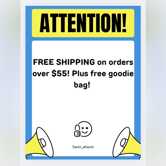 Attention Sign with Free Shipping Offer - Picture 1 of 1